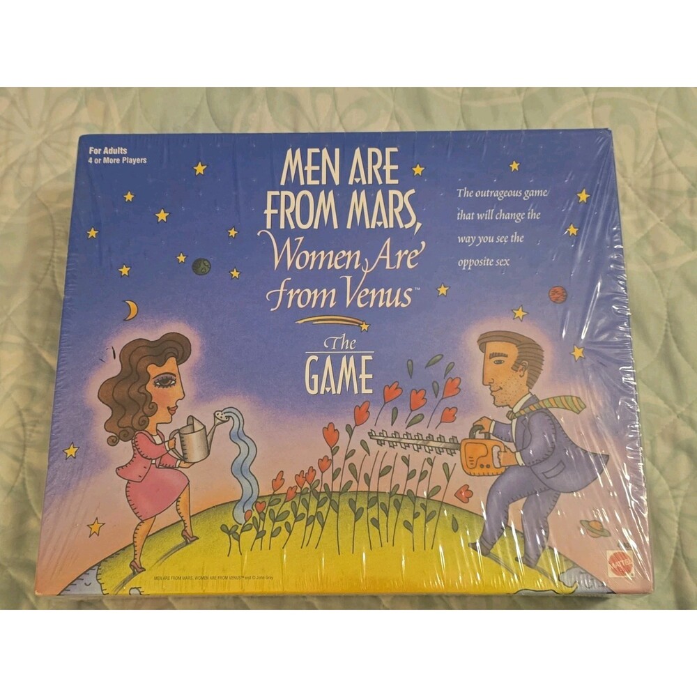 Men Are From Mars The Game - New Sealed Game - Made By Mattel Games Vintage 1998
